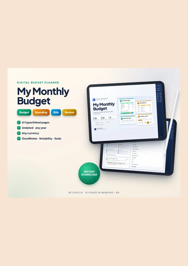Actual ebook cover: My Monthly Budget