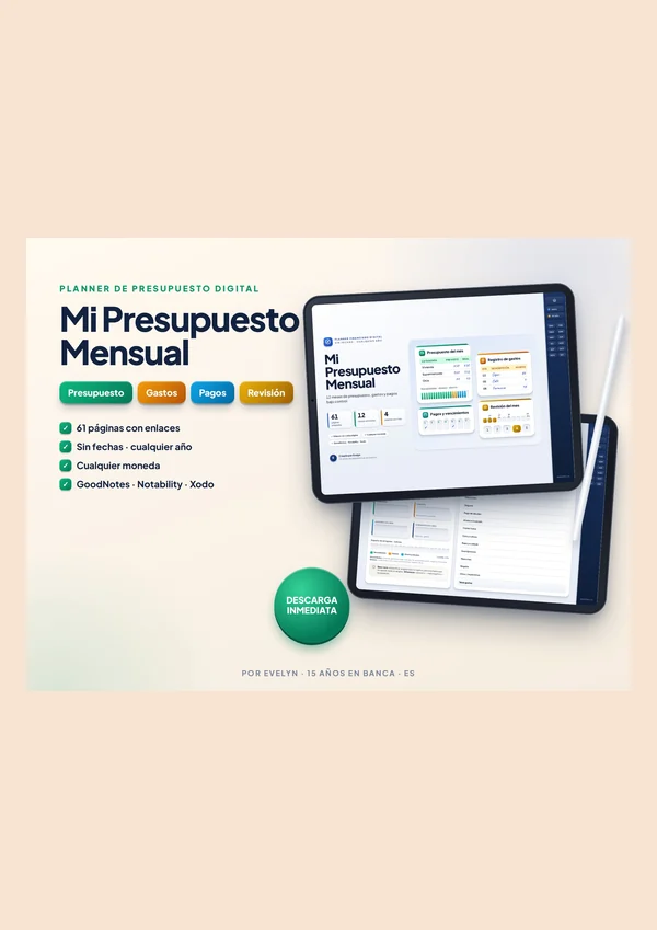 Portada real del ebook: Mi Presupuesto Mensual