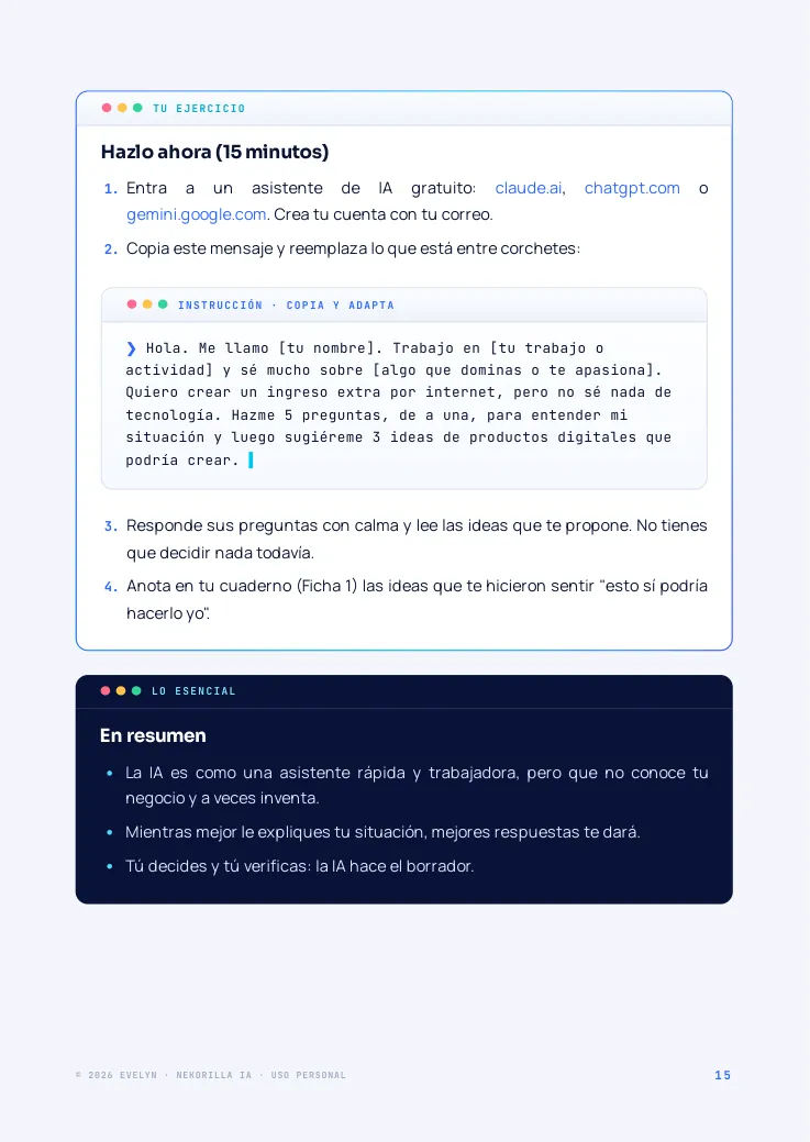 Ejercicio práctico con prompts del capítulo 2